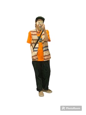 「ベスト×Tシャツ」｜「アイテム（スリッポン）」を使った、てれれさん（レディース・162cm）の夏コーディネート