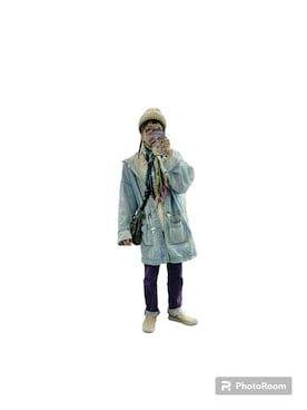 「古着女子」｜「アイテム（モッズコート）」を使った、てれれさん（レディース・162cm）の春コーディネート
