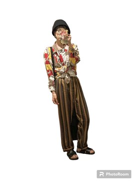 「個性的 古着」｜てれれさん（レディース・162cm）の春コーディネート