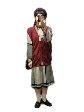 「アイテム（ワンピース、その他）」を使った、てれれさん（レディース・162cm）の秋コーディネート