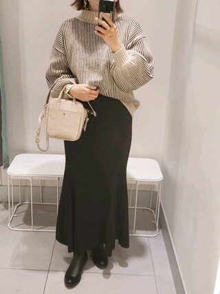 BRIEFING 黒白ストライプ ニットセーター 軽量ストレッチ BRIEFING 黒白ストライプ ニットセーター 軽量ストレッチ V11