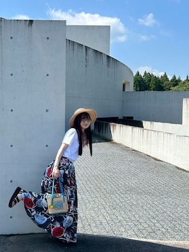 「TOMORROWLAND （トゥモローランド）のアイテム（サンダル）」を使った、KIKIさん（レディース・159cm）の夏コーディネート