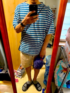 「SAINT JAMES（セントジェームス）のアイテム」を使った、ぴろたんさん（メンズ・176cm）の夏コーディネート