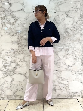 「HusHusH（ハッシュアッシュ）のアイテム（パンツ）」を使った、Arisaさん（レディース・164cm）の春コーディネート