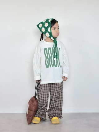 「aBity select(アビティセレクト)の【aBity select./アビティセレクト】アソートロゴ長袖Tシャツ(Tシャツ/カットソー)」を使った、ORITSUさん(キッズ・124cm)の秋コーディネート