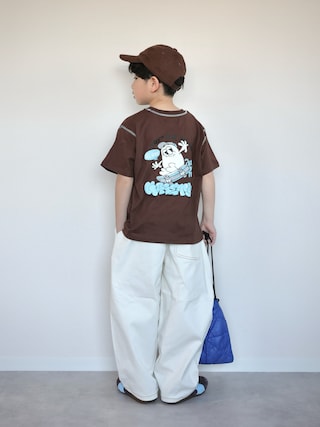 「Piet（ピエット）のカーブ ツイル パンツ（その他パンツ）」を使った、ORITSUさん（キッズ・120cm）の春コーディネート