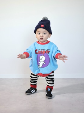 「アイテム（帽子）」を使った、ORITSUさん（キッズ・120cm）の冬コーディネート