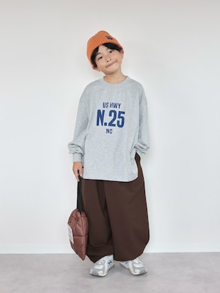 「NEW BALANCE（ニューバランス）のNEW BALANCE ニューバランス 17-215(H) P204 L53S(W) P204L P204L 53S GRAY/BLUE(53S)（スニーカー）」を使った、ORITSUさん（キッズ・124cm）の秋コーディネート