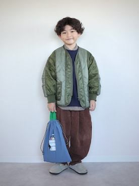 「アイテム（ブルゾン）」を使った、ORITSUさん（キッズ・120cm）の冬コーディネート