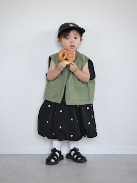 「アイテム（ワンピース）」を使った、ORITSUさん（キッズ・110cm）の夏コーディネート