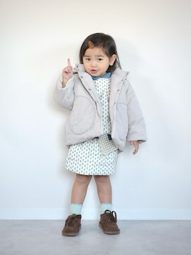 「アイテム（その他アウター）」を使った、ORITSUさん（キッズ・120cm）の秋コーディネート