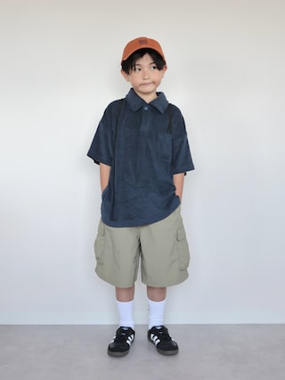 「LOWRYS FARM(ローリーズファーム)のパイルポロSS 831277(Tシャツ/カットソー)」を使った、ORITSUさん(キッズ・123cm)の夏コーディネート