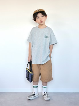 「アイテム（ショルダーバッグ）」を使った、ORITSUさん（キッズ・120cm）の夏コーディネート