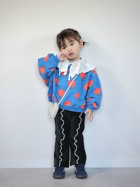 「アイテム（スニーカー）」を使った、ORITSUさん（キッズ・120cm）の冬コーディネート