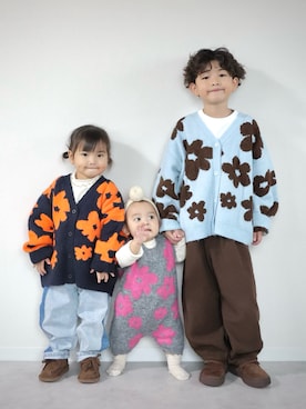 「アイテム（その他シューズ）」を使った、ORITSUさん（キッズ・120cm）の秋コーディネート