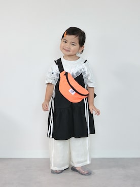 「CIAOPANIC TYPY（チャオパニックティピー）のアイテム（パンツ）」を使った、ORITSUさん（キッズ・123cm）の夏コーディネート