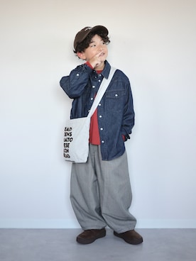 「アイテム（シューズ）」を使った、ORITSUさん（キッズ・120cm）の秋コーディネート