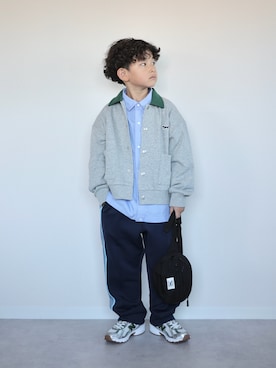 「アイテム（カーディガン/ボレロ）」を使った、ORITSUさん（キッズ・120cm）の秋コーディネート