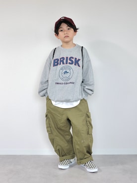 「アイテム（スウェット）」を使った、ORITSUさん（キッズ・124cm）の秋コーディネート