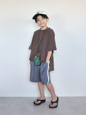 「JAM & LINK（ジャムアンドリンク）のアイテム」を使った、ORITSUさん（キッズ・90cm）の夏コーディネート