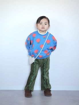 「アイテム（バッグ）」を使った、ORITSUさん（キッズ・120cm）の冬コーディネート