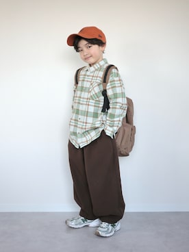 「BAYFLOW（ベイフロー）のアイテム」を使った、ORITSUさん（キッズ・120cm）の冬コーディネート