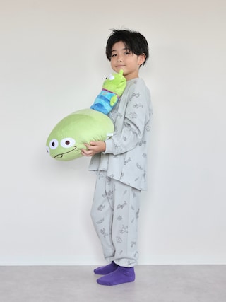 「LOWRYS FARM(ローリーズファーム)のKIDS / TOY STORY(トイ・ストーリー)/ワッフルセットアップ 828717(Tシャツ/カットソー)」を使った、ORITSUさん(キッズ・124cm)の秋コーディネート