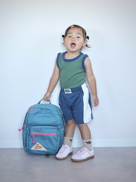 「アイテム（レッグウェア）」を使った、ORITSUさん（キッズ・120cm）の夏コーディネート
