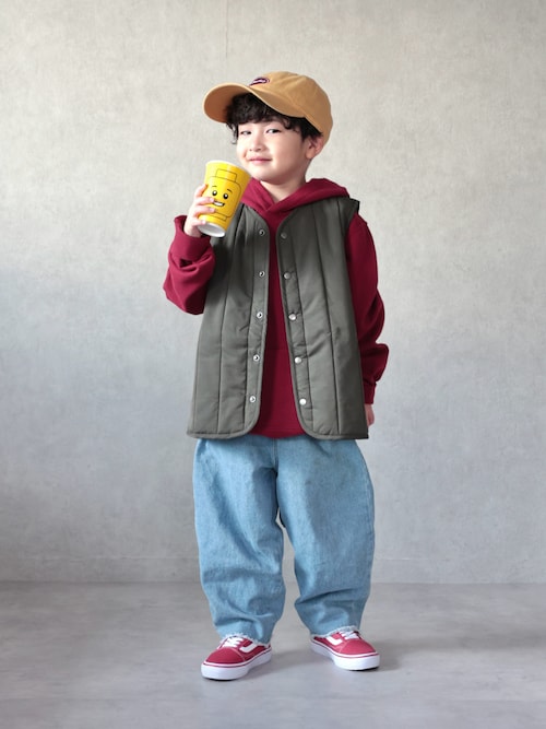 セール】中綿ミドル丈 縦キルティングベスト（ベスト）｜aBity select