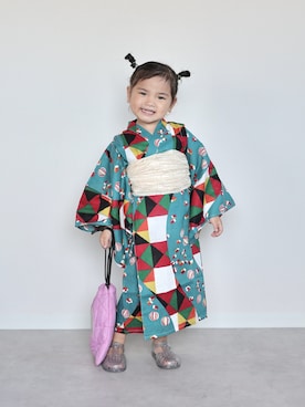 「CITEN（シテン）のアイテム」を使った、ORITSUさん（キッズ・123cm）の夏コーディネート