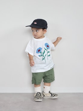 「VANS(バンズ)のアイテム」を使った、ORITSUさん(キッズ・123cm)の夏コーディネート