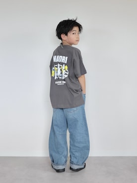 「GU（ジーユー）のアイテム」を使った、ORITSUさん（キッズ・90cm）の夏コーディネート