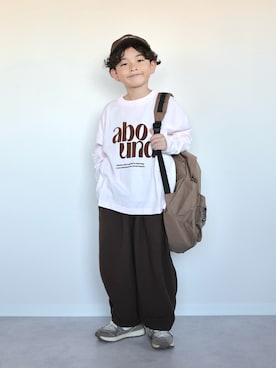 「アイテム（バックパック/リュック）」を使った、ORITSUさん（キッズ・120cm）の秋コーディネート