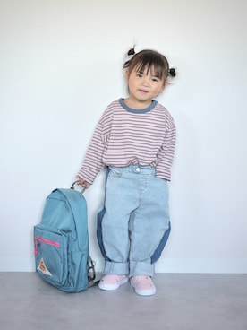 「アイテム（バッグ）」を使った、ORITSUさん（キッズ・120cm）の秋コーディネート