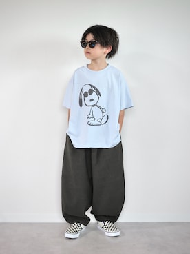 「VANS（バンズ）のアイテム」を使った、ORITSUさん（キッズ・123cm）の夏コーディネート