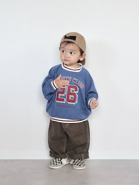 「NEW ERA（ニューエラ）のアイテム」を使った、ORITSUさん（キッズ・124cm）の夏コーディネート