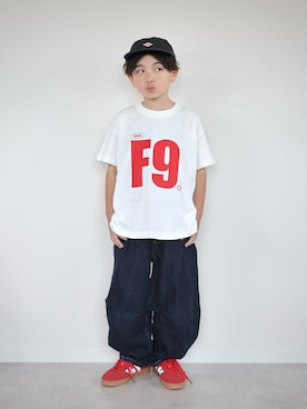 「GU（ジーユー）のアイテム」を使った、ORITSUさん（キッズ・123cm）の春コーディネート