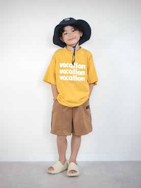 「アイテム（トップス）」を使った、ORITSUさん（キッズ・120cm）の夏コーディネート