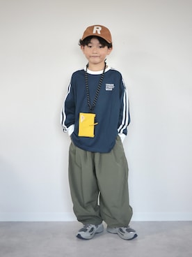 「アイテム（帽子）」を使った、ORITSUさん（キッズ・120cm）の夏コーディネート