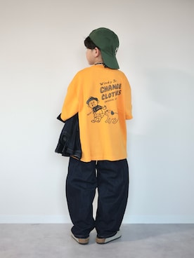 「GLOBAL WORK（グローバルワーク）のアイテム」を使った、ORITSUさん（キッズ・120cm）の春コーディネート