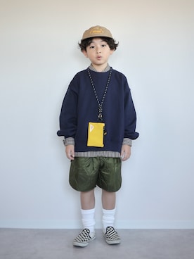 「アイテム（ソックス/靴下）」を使った、ORITSUさん（キッズ・120cm）の冬コーディネート