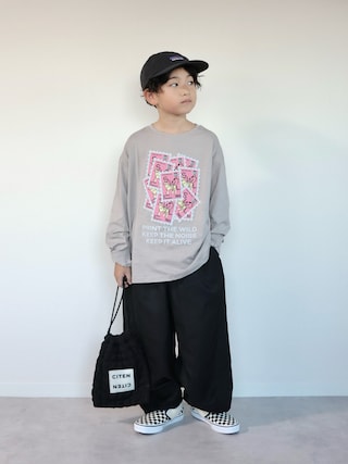 「MARKEY'S(マーキーズ)の【LSP WOW!】カラバリプリント長袖Tシャツ(Tシャツ/カットソー)」を使った、ORITSUさん(キッズ・125cm)の秋コーディネート