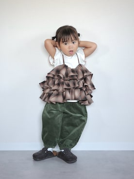 「アイテム（パンツ）」を使った、ORITSUさん（キッズ・120cm）の夏コーディネート