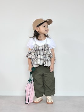 「GU（ジーユー）のアイテム」を使った、ORITSUさん（キッズ・123cm）の夏コーディネート