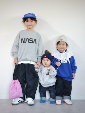 「アイテム（バッグ）」を使った、ORITSUさん（キッズ・120cm）の秋コーディネート