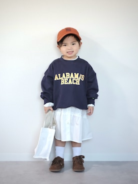 「devirock（デビロック）のアイテム」を使った、ORITSUさん（キッズ・120cm）の冬コーディネート