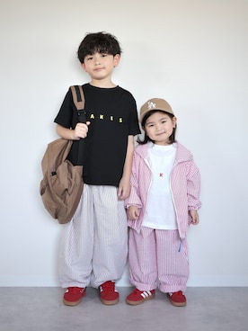 「LOWRYS FARM（ローリーズファーム）のアイテム」を使った、ORITSUさん（キッズ・120cm）の春コーディネート