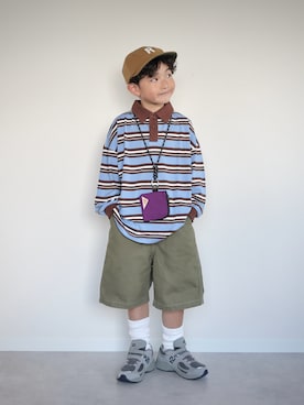 「アイテム（スニーカー）」を使った、ORITSUさん（キッズ・120cm）の夏コーディネート