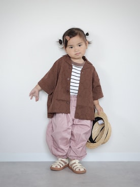 「アイテム（タンクトップ）」を使った、ORITSUさん（キッズ・120cm）の夏コーディネート