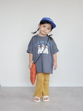 「CIAOPANIC TYPY（チャオパニックティピー）のアイテム（帽子）」を使った、ORITSUさん（キッズ・124cm）の夏コーディネート